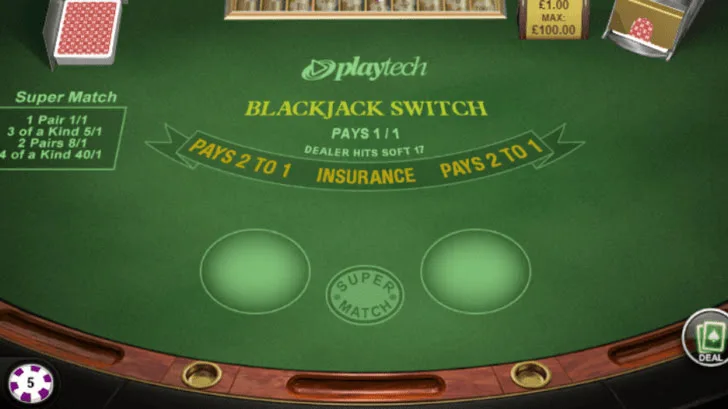 Switch Blackjack strategy