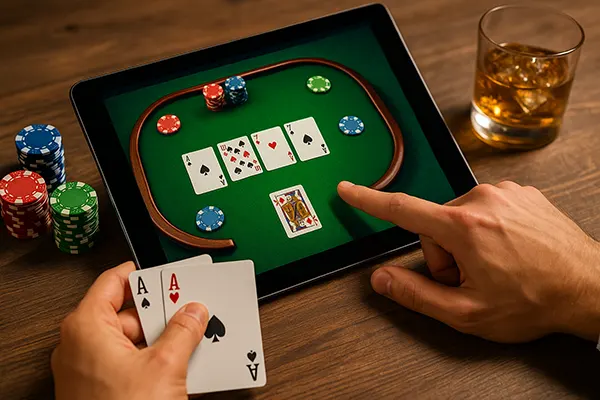 Online blackjack session